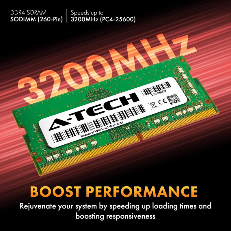 Memória RAM: Notebook A-Tech de 16 GB (2x8 GB) DDR4 3200 MHz